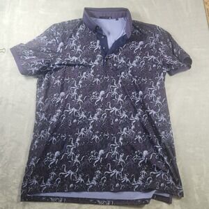 Greyson Golf Polo Shirt Men's XL Purple Octopaisley Print